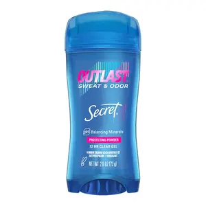 Gel Lăn Khử Mùi, Outlast, 72 HR Clear Gel Antiperspirant, Protecting Powder, 2.6 oz (73g) - SECRET
